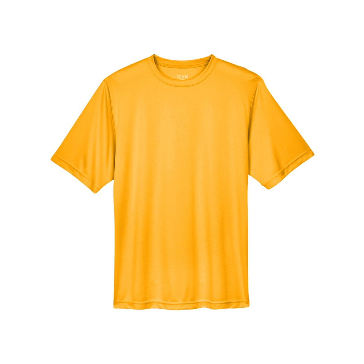 Sport athletic gold t-shirt on a white background
