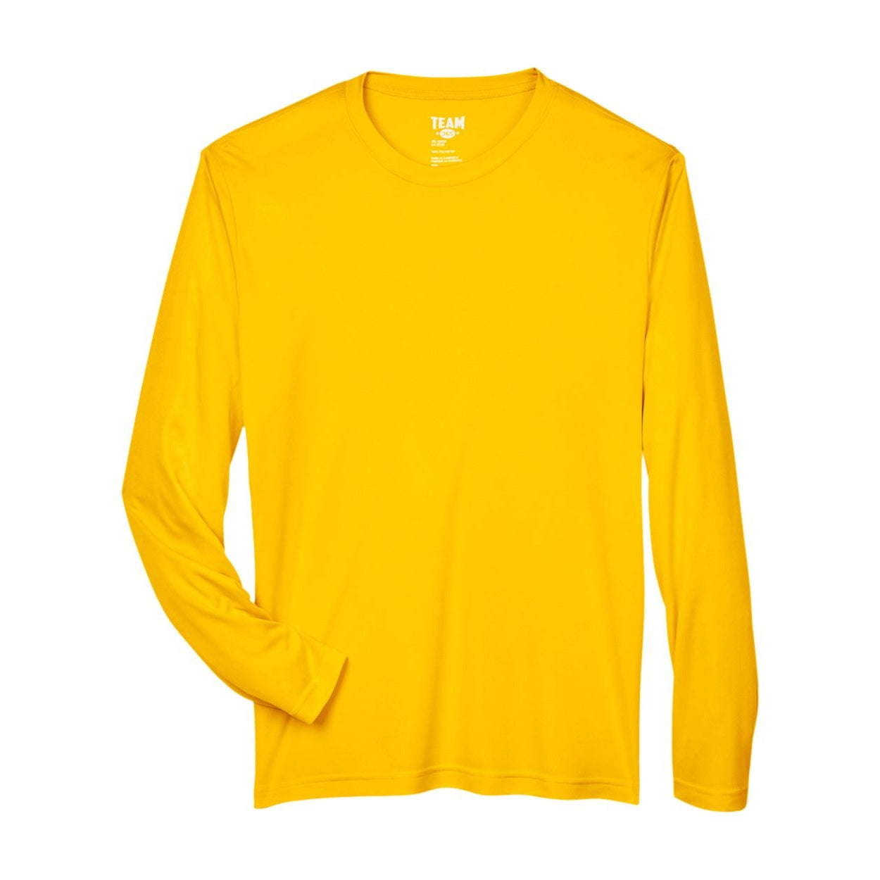 Sport athletic gold t-shirt on a white background