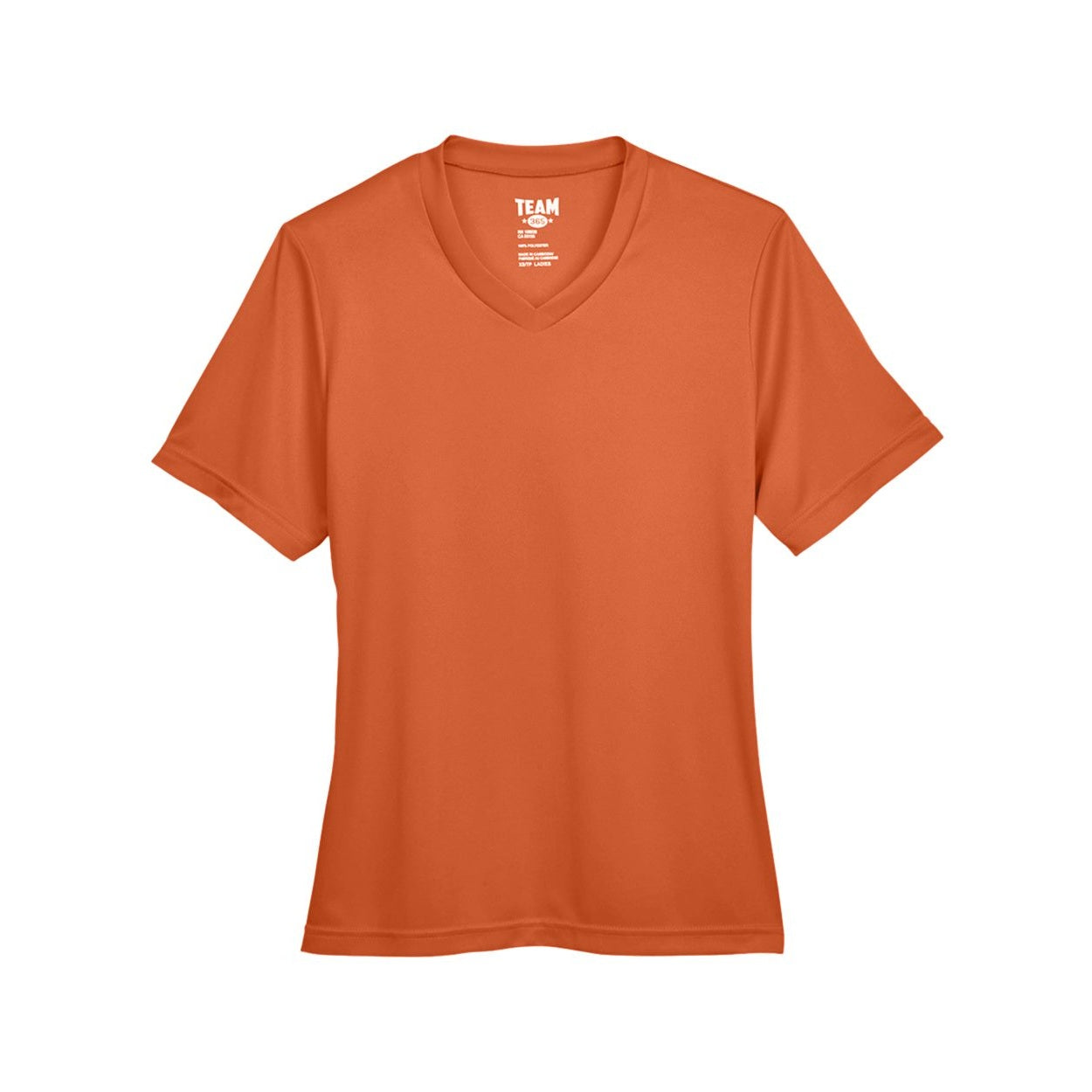 Sport burnt orange t-shirt on a white background
