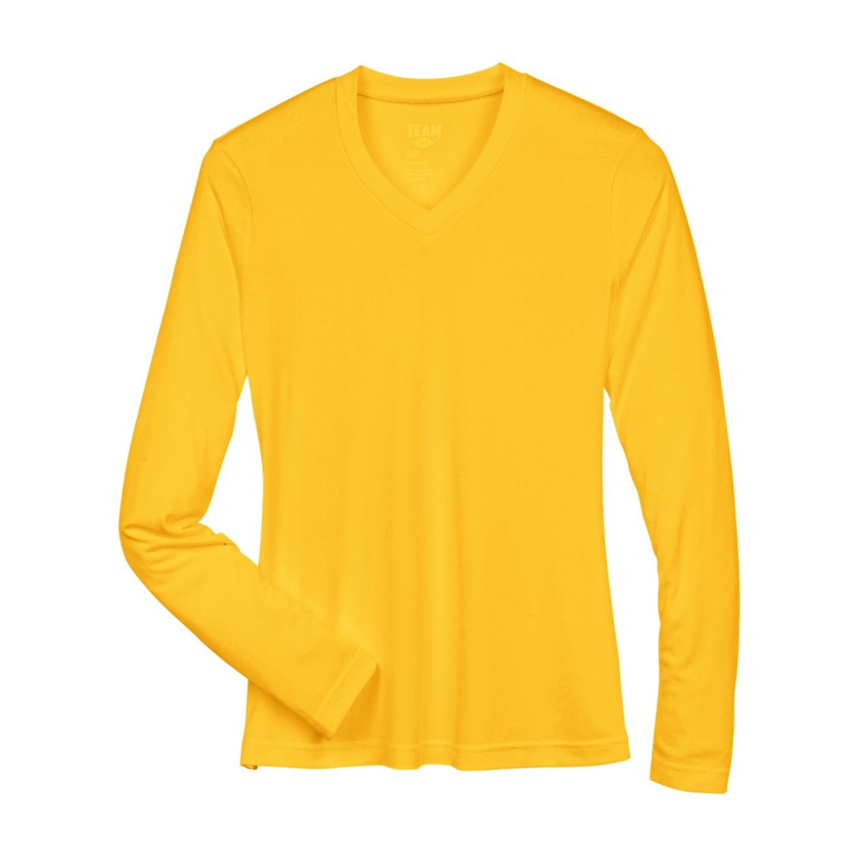 Sport athletic gold t-shirt on a white background