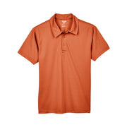 Sport burnt orange polo shirt on a white background