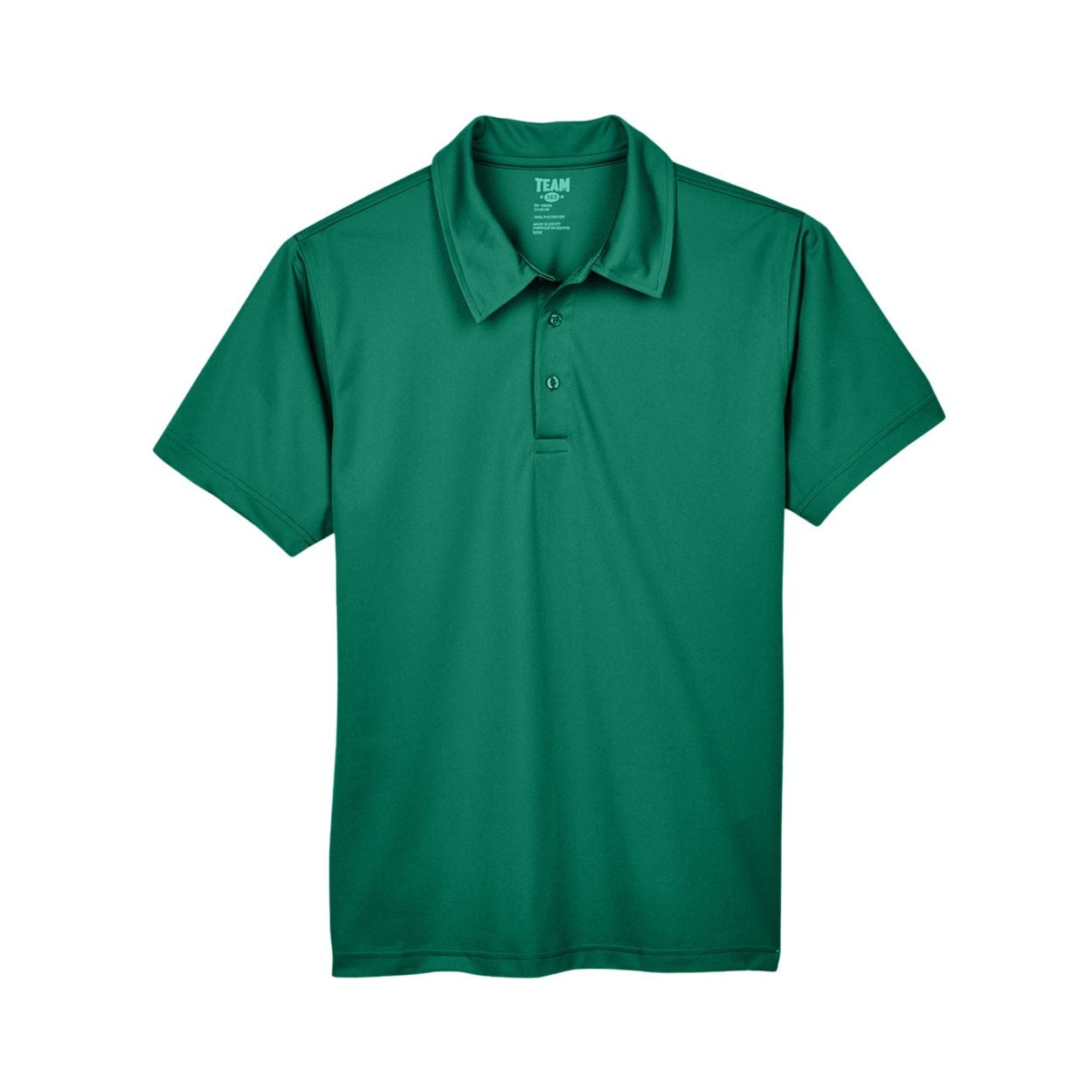 Sport forest green polo shirt on a white background