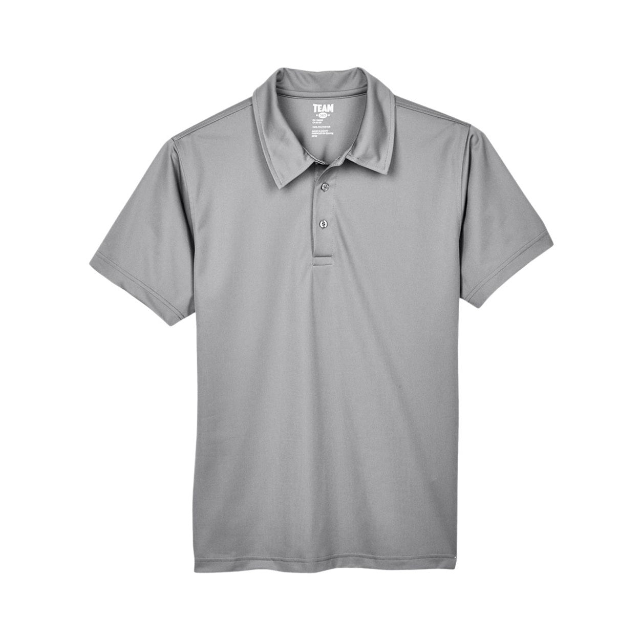 Sport graphite grey polo shirt on a white background