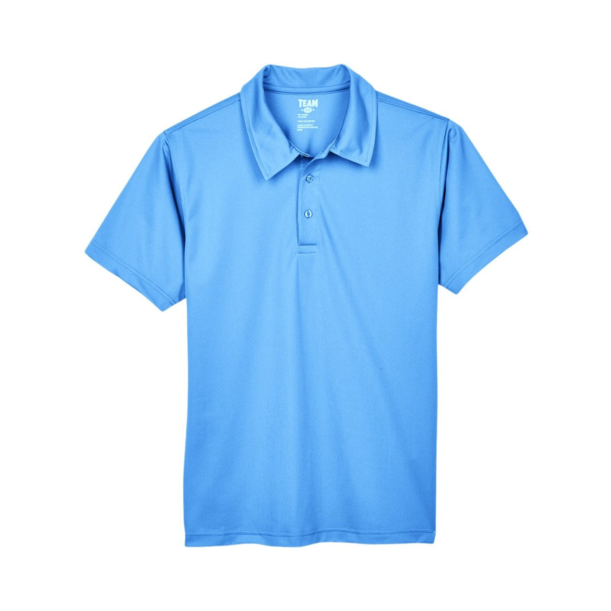 Sport light blue polo shirt on a white background