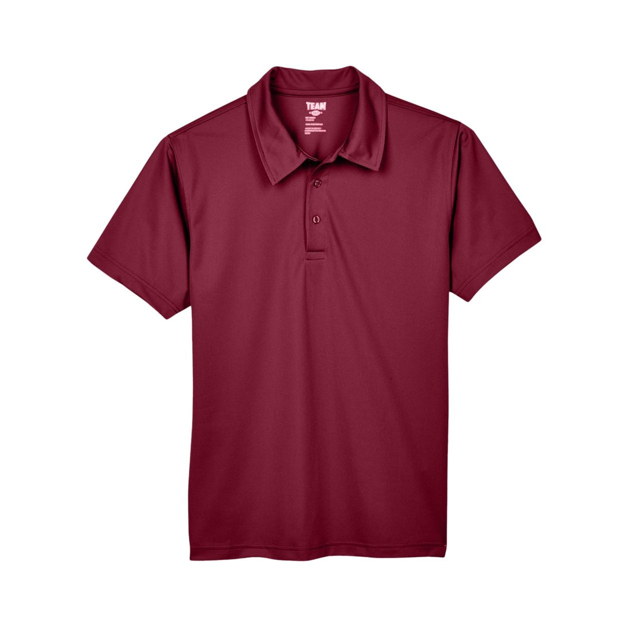 Sport maroon polo shirt on a white background