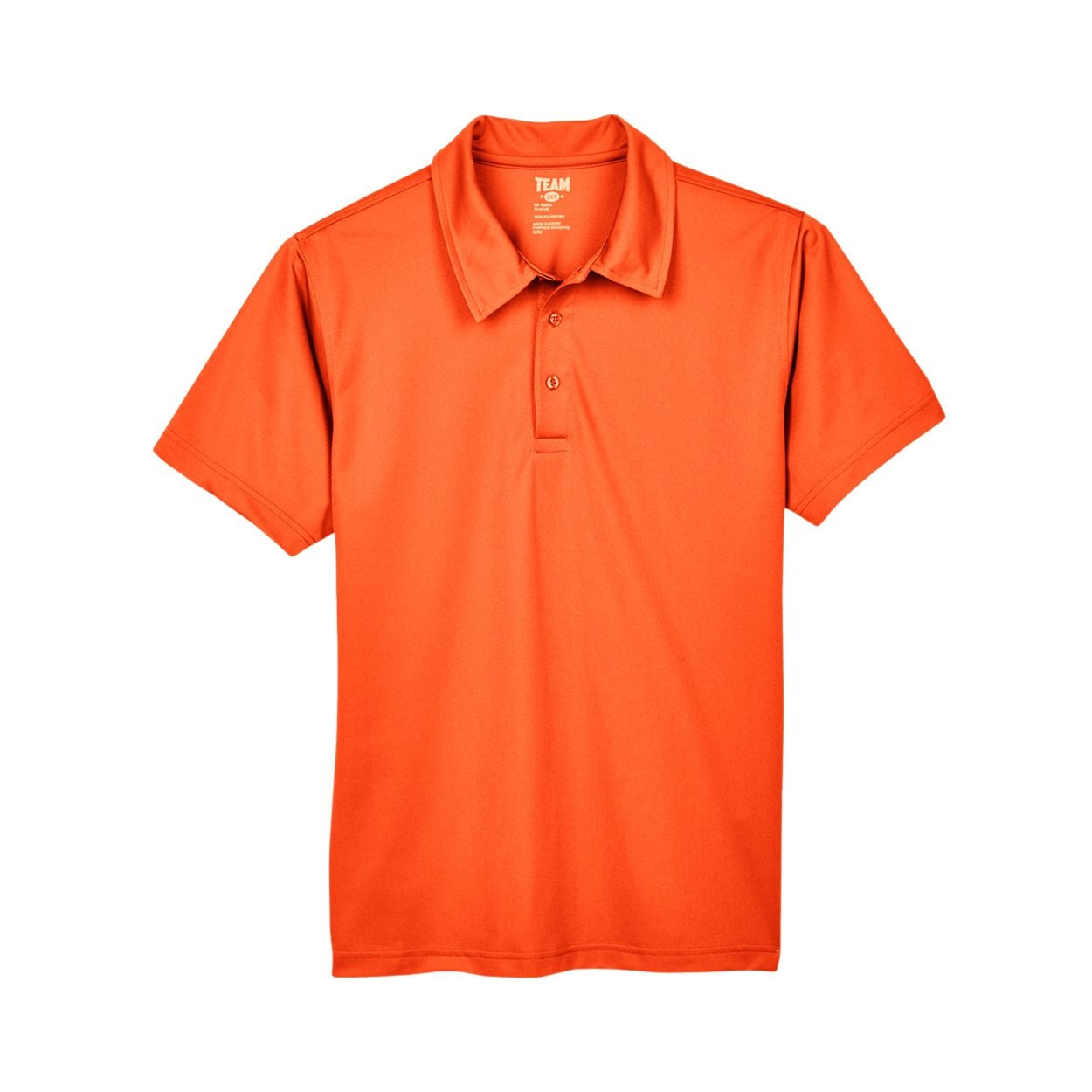 Sport orange polo shirt on a white background