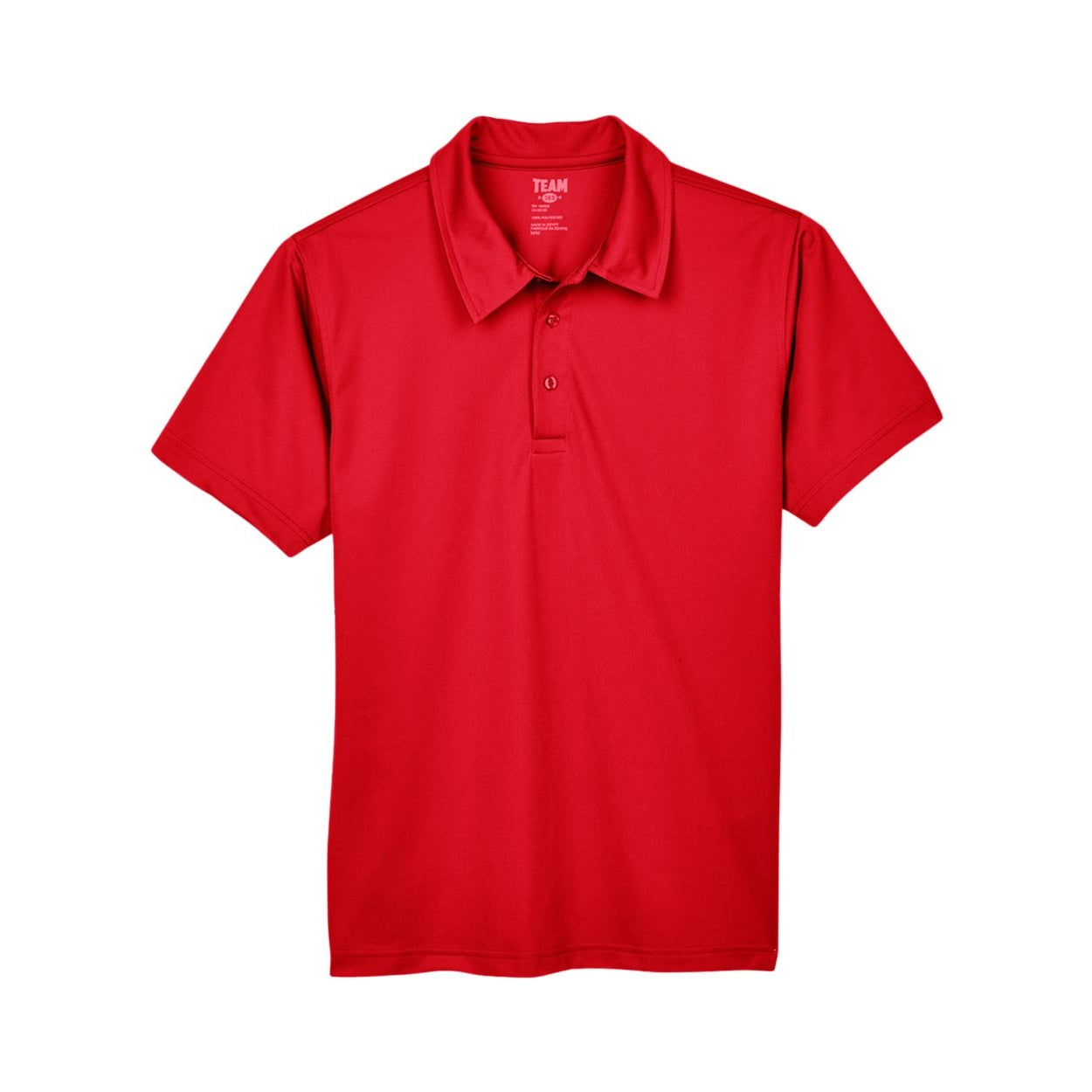 Sport red polo shirt on a white background