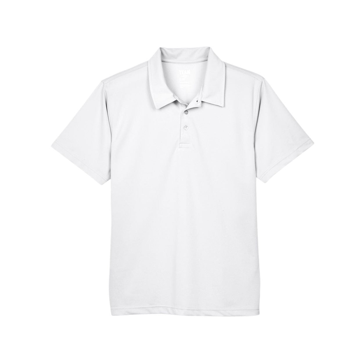 White polo shirt on a white background