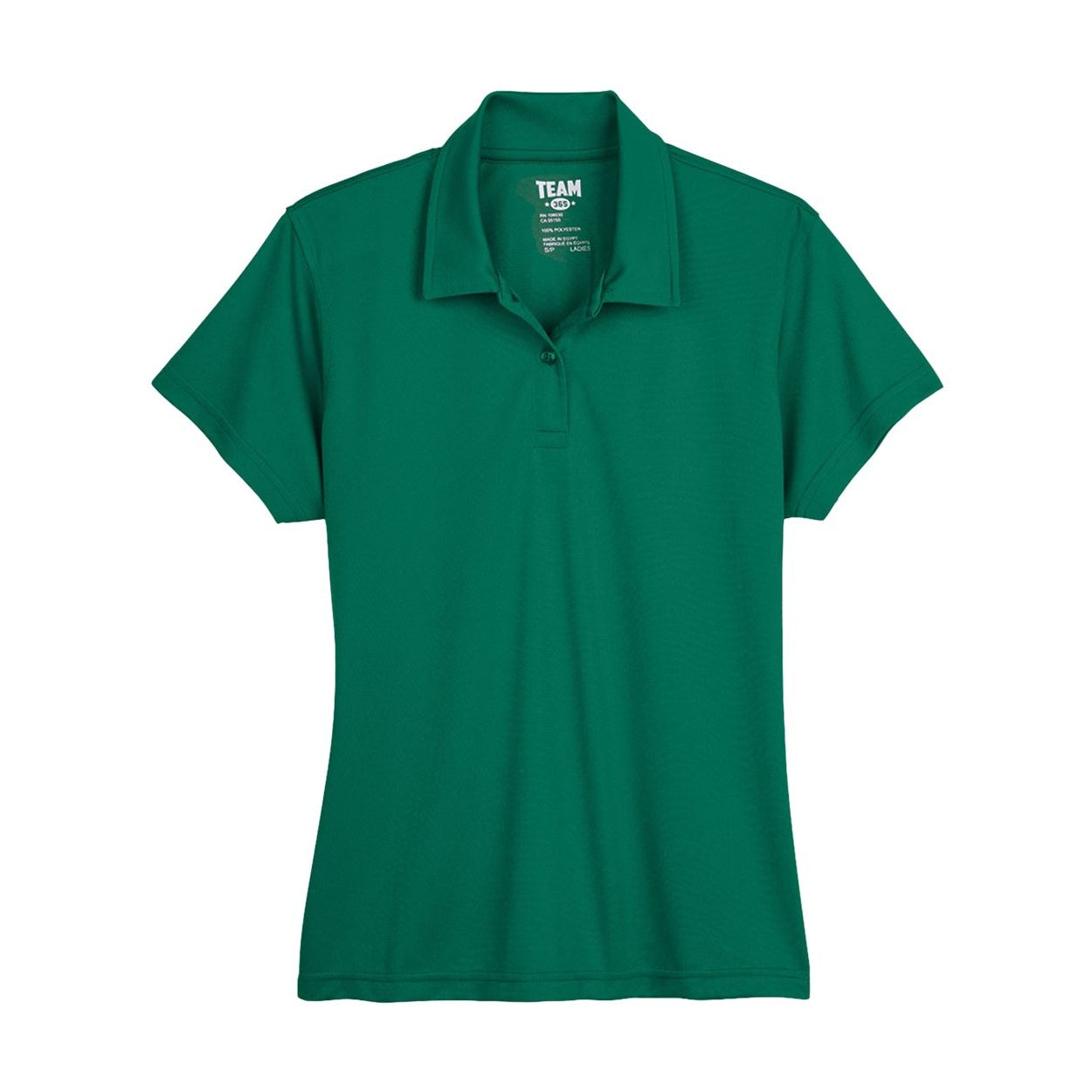 Sport forest green polo shirt on a white background