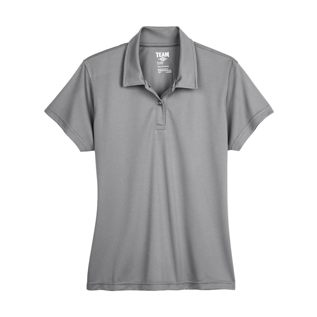 Sport graphite grey polo shirt on a white background