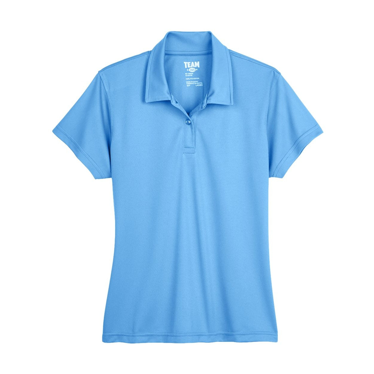 Sport light blue polo shirt on a white background