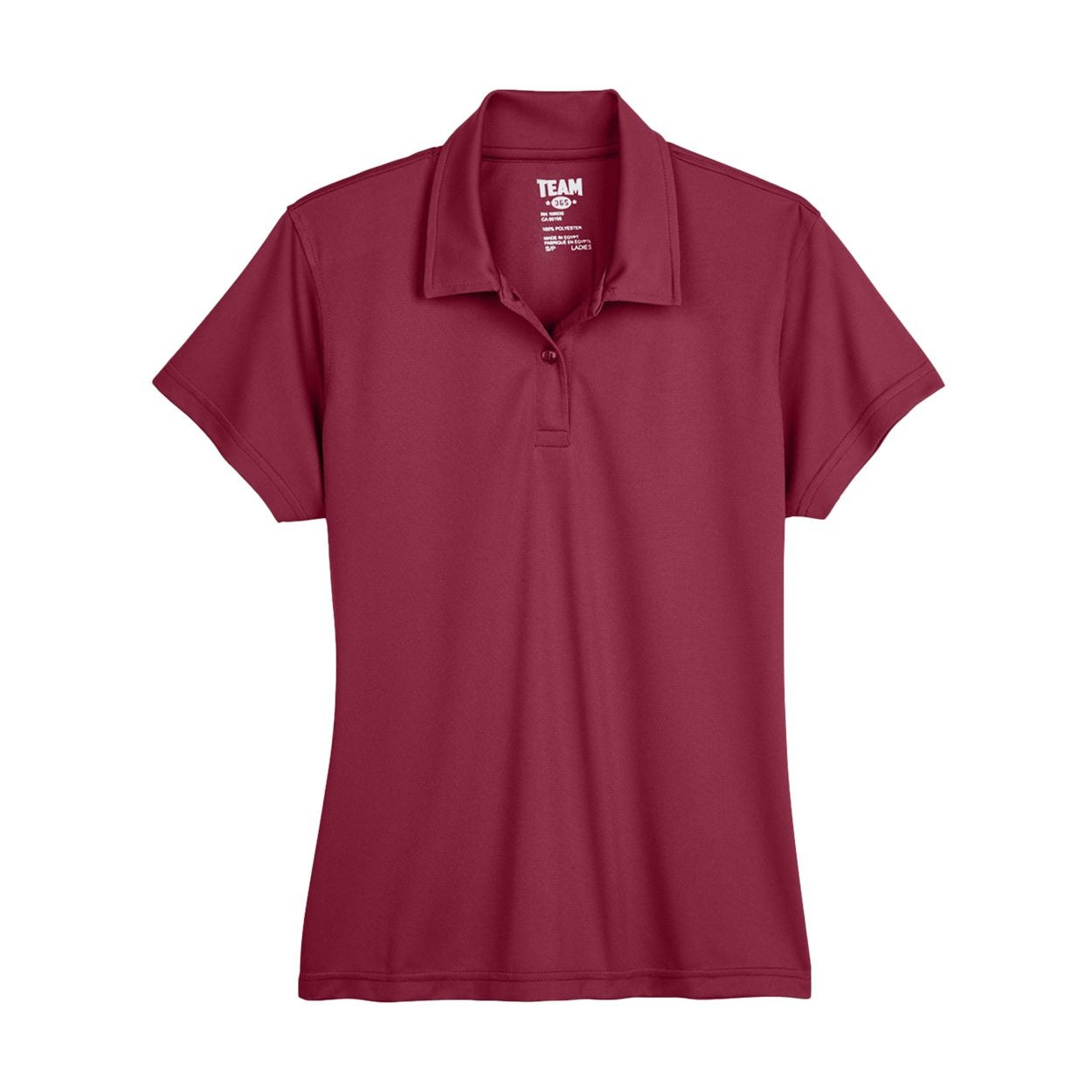 Sport maroon polo shirt on a white background