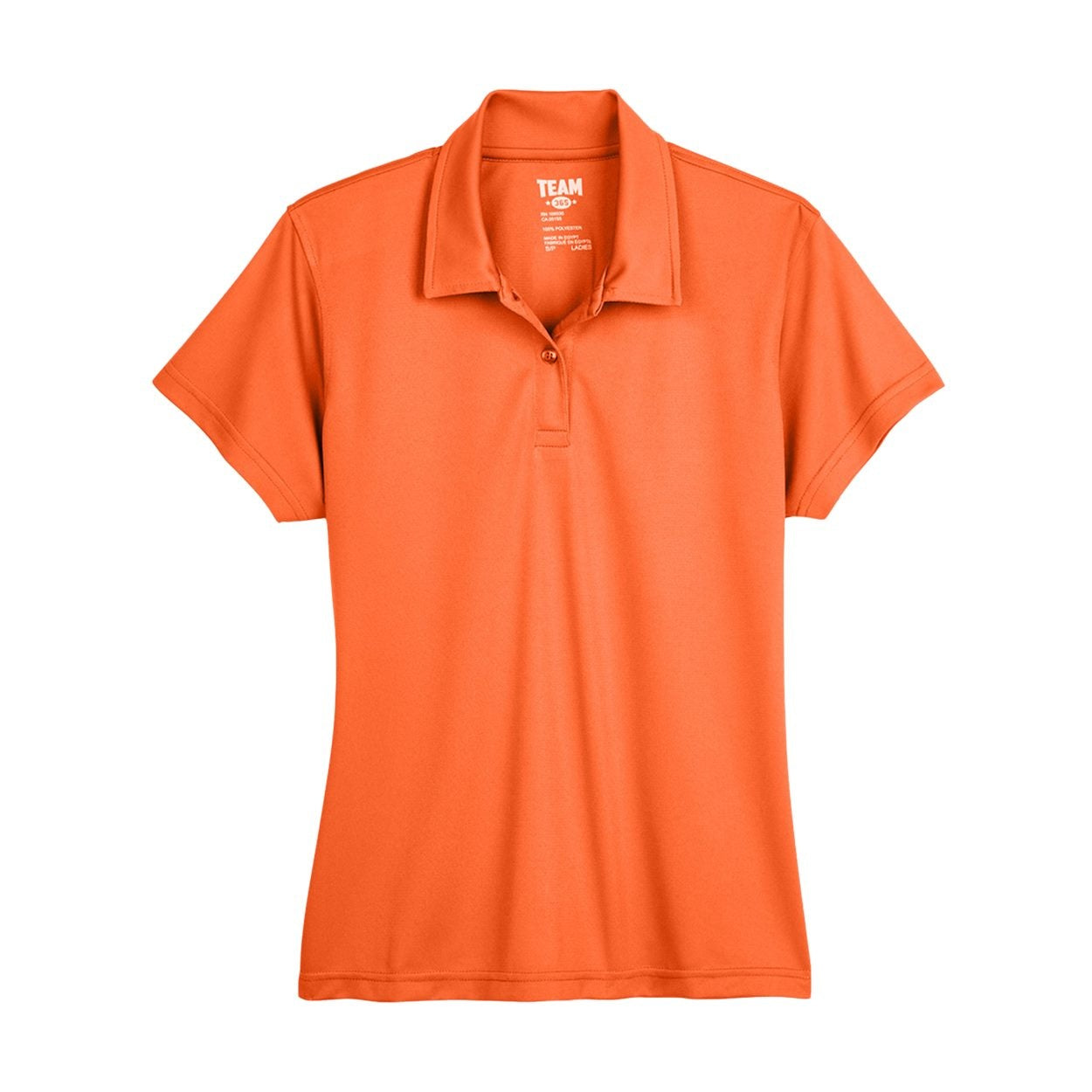 Sport orange polo shirt on a white background