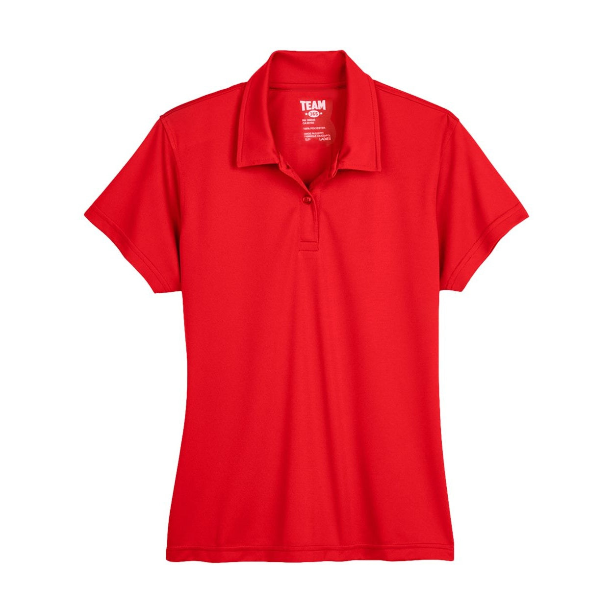 Sport red polo shirt on a white background