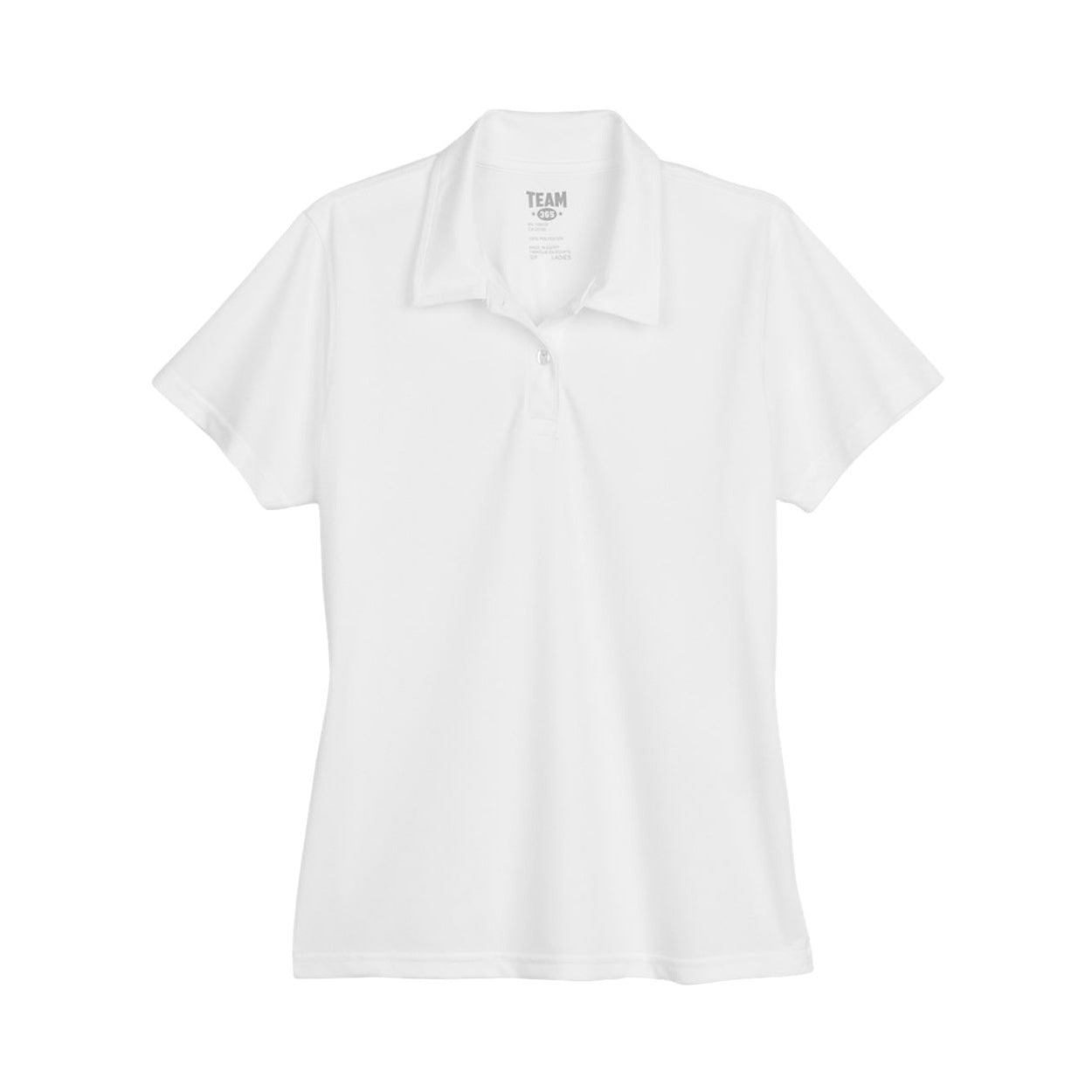White polo shirt on a white background