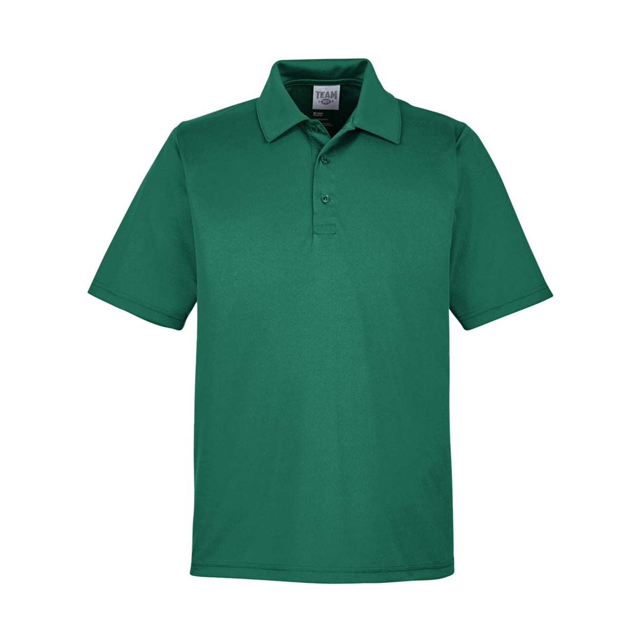 Sport forest green polo shirt on a white background