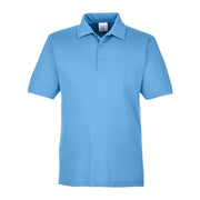 Sport light blue polo shirt on a white background