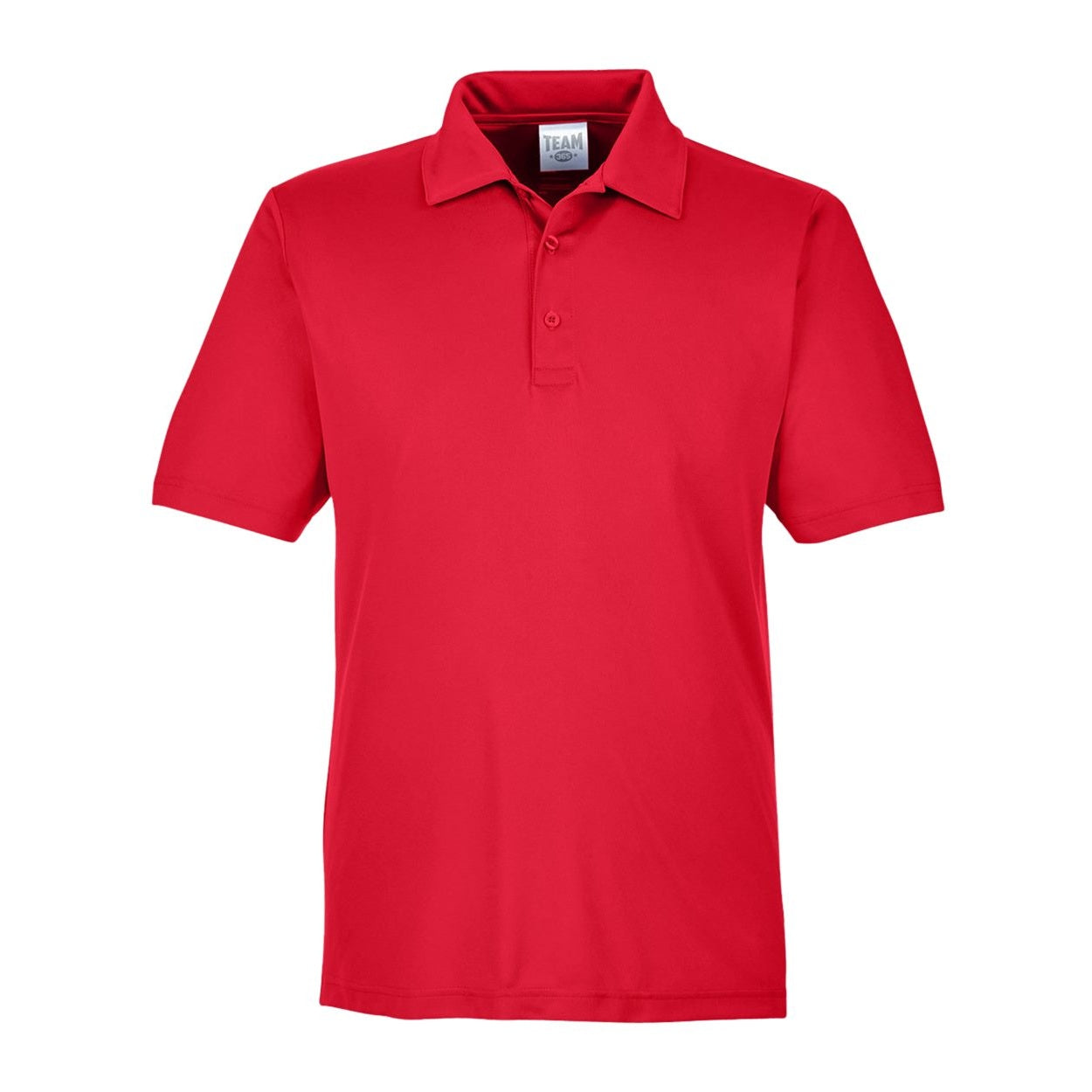 Sport red polo shirt on a white background