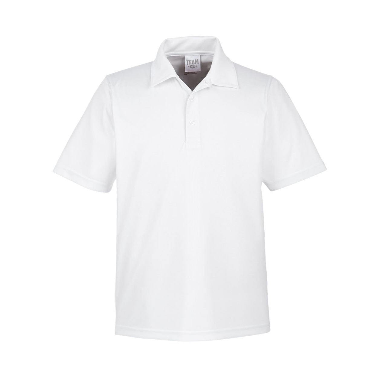 White polo shirt on a white background