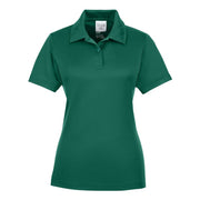 Sport forest green polo shirt on a white background