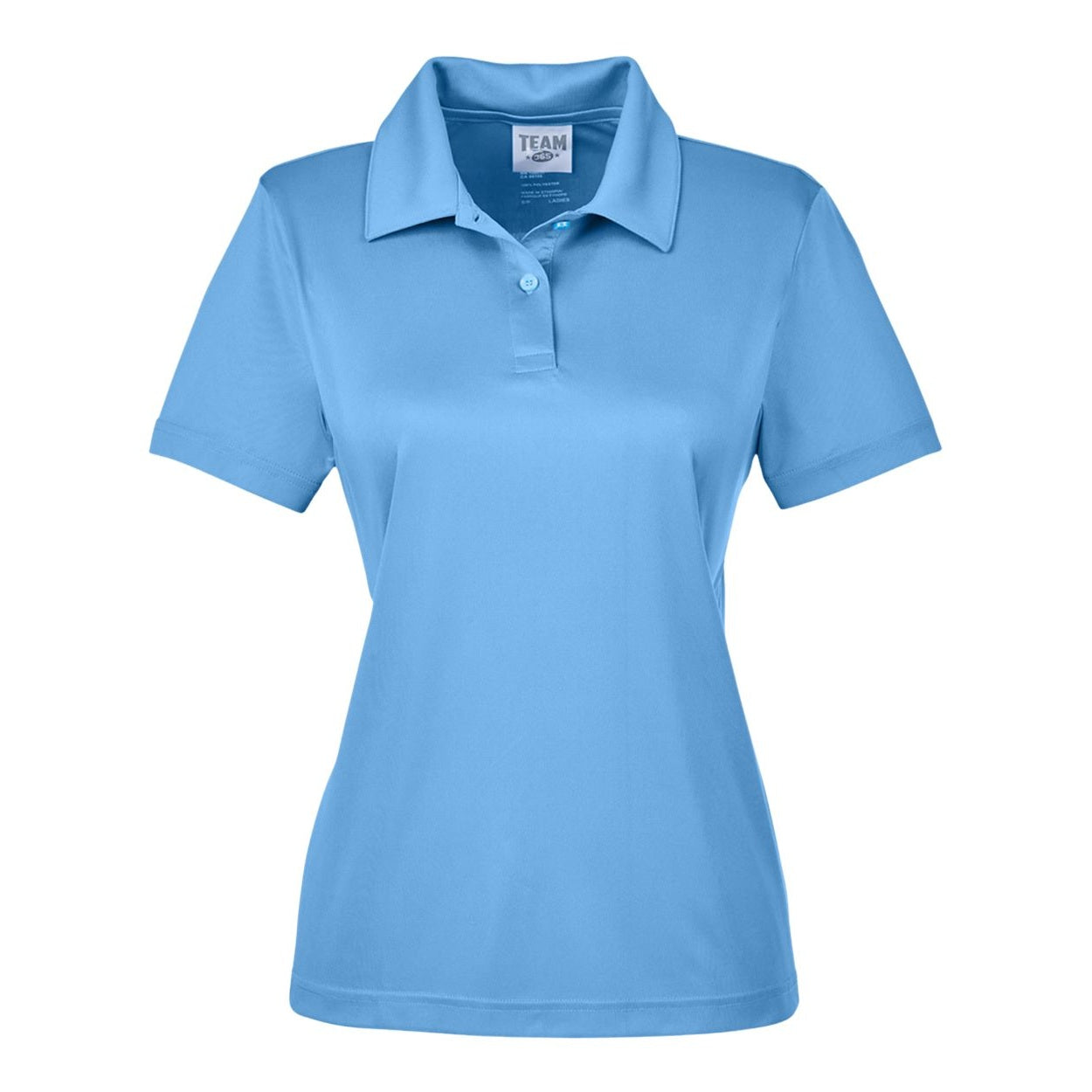 Sport light blue polo shirt on a white background