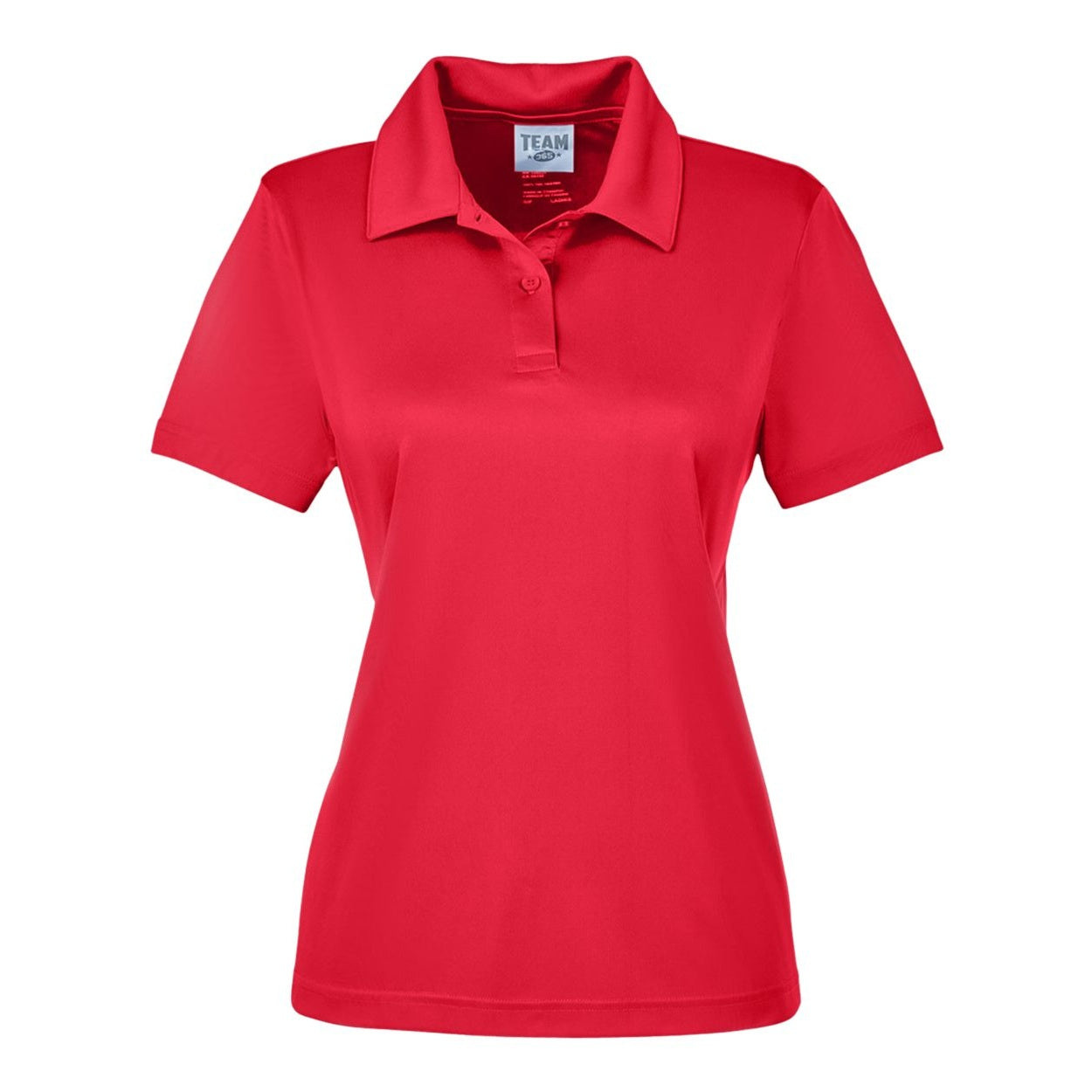 Sport red polo shirt on a white background