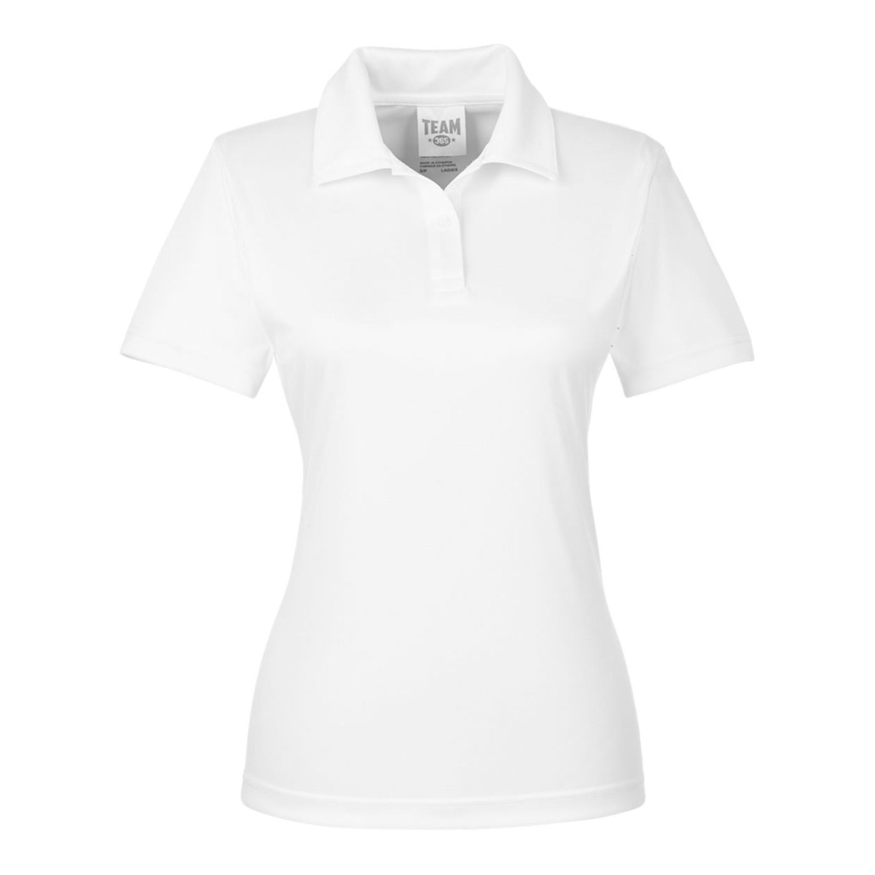White polo shirt on a white background