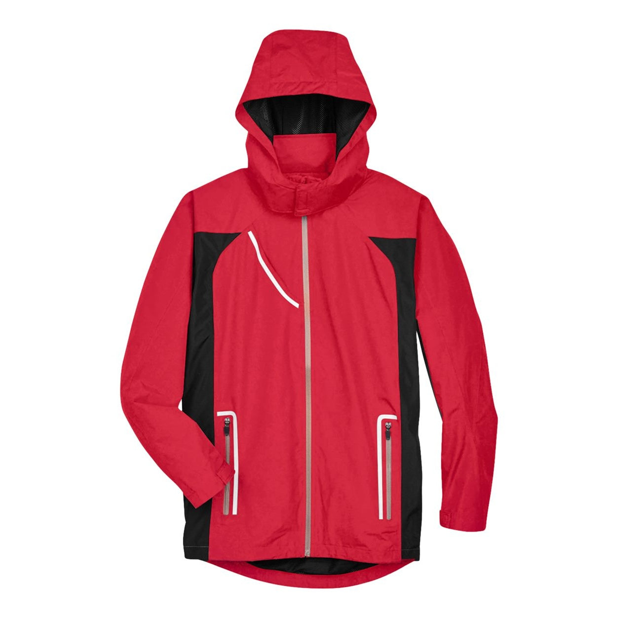 Sport red rain jacket on a white background