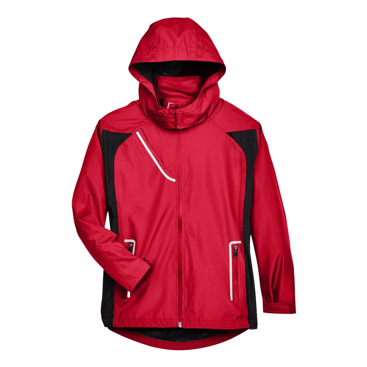 Sport red rain jacket on a white background