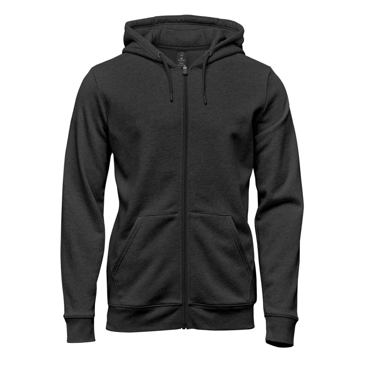 Charcoal heather sweater on a white background