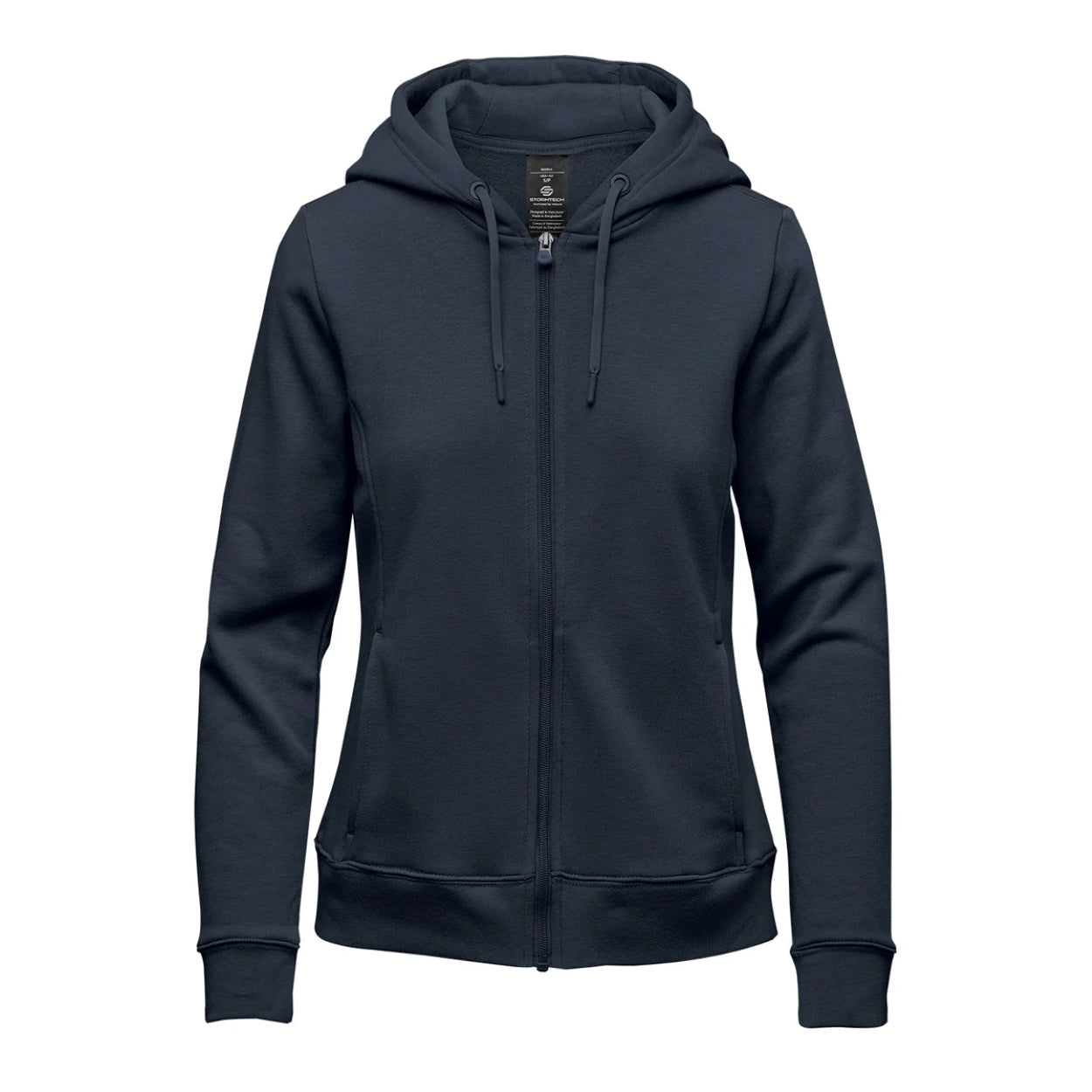 Navy sweater on a white background