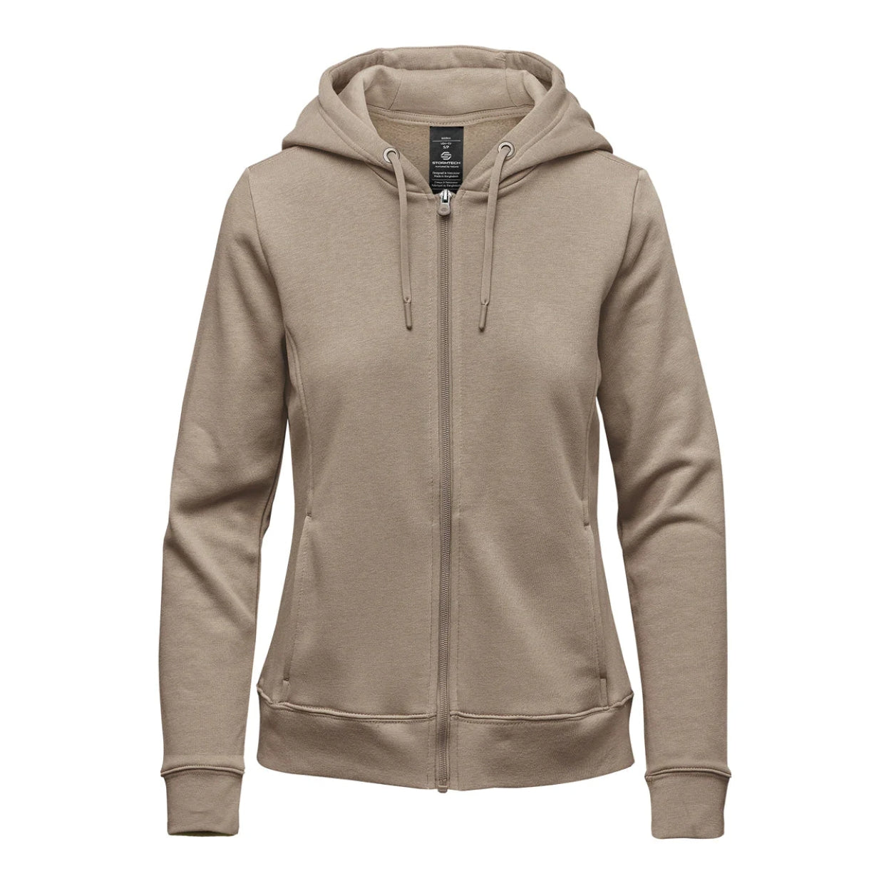 Taupe sweater on a white background