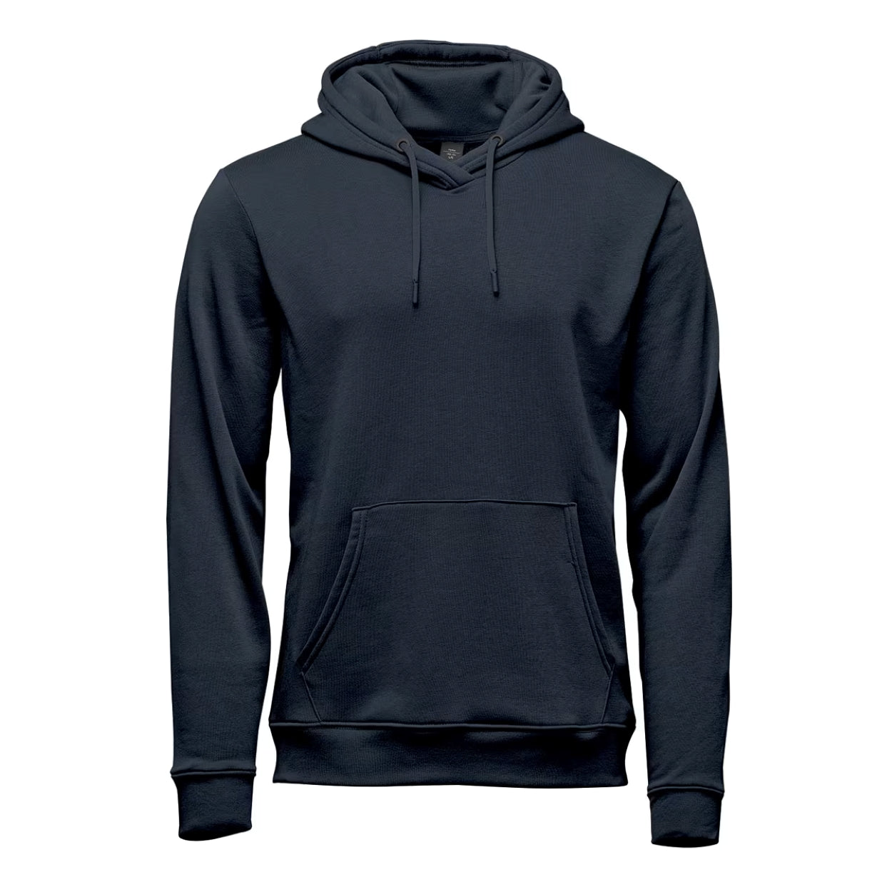 Navy hoodie on a white background