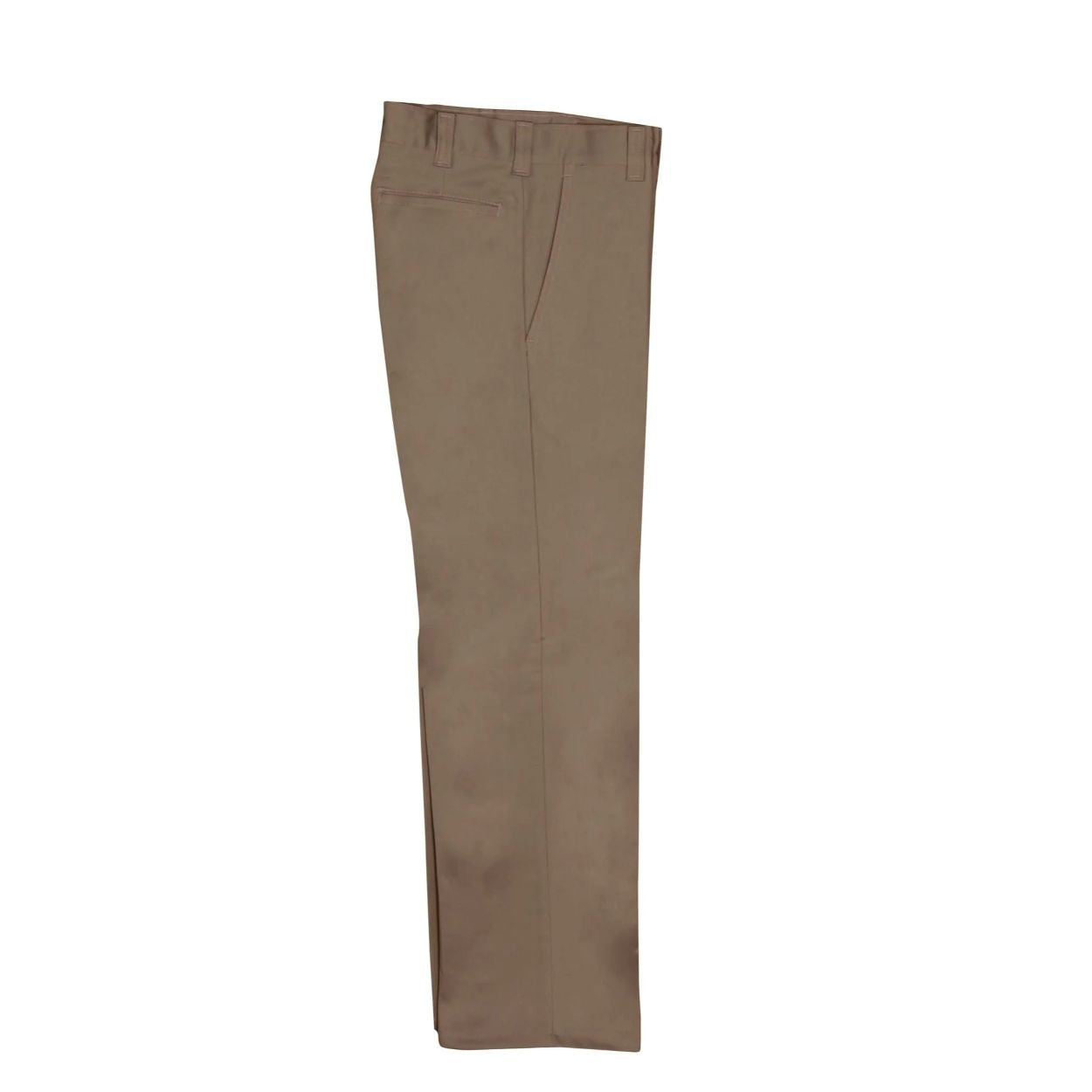 Khaki work pants on a white background
