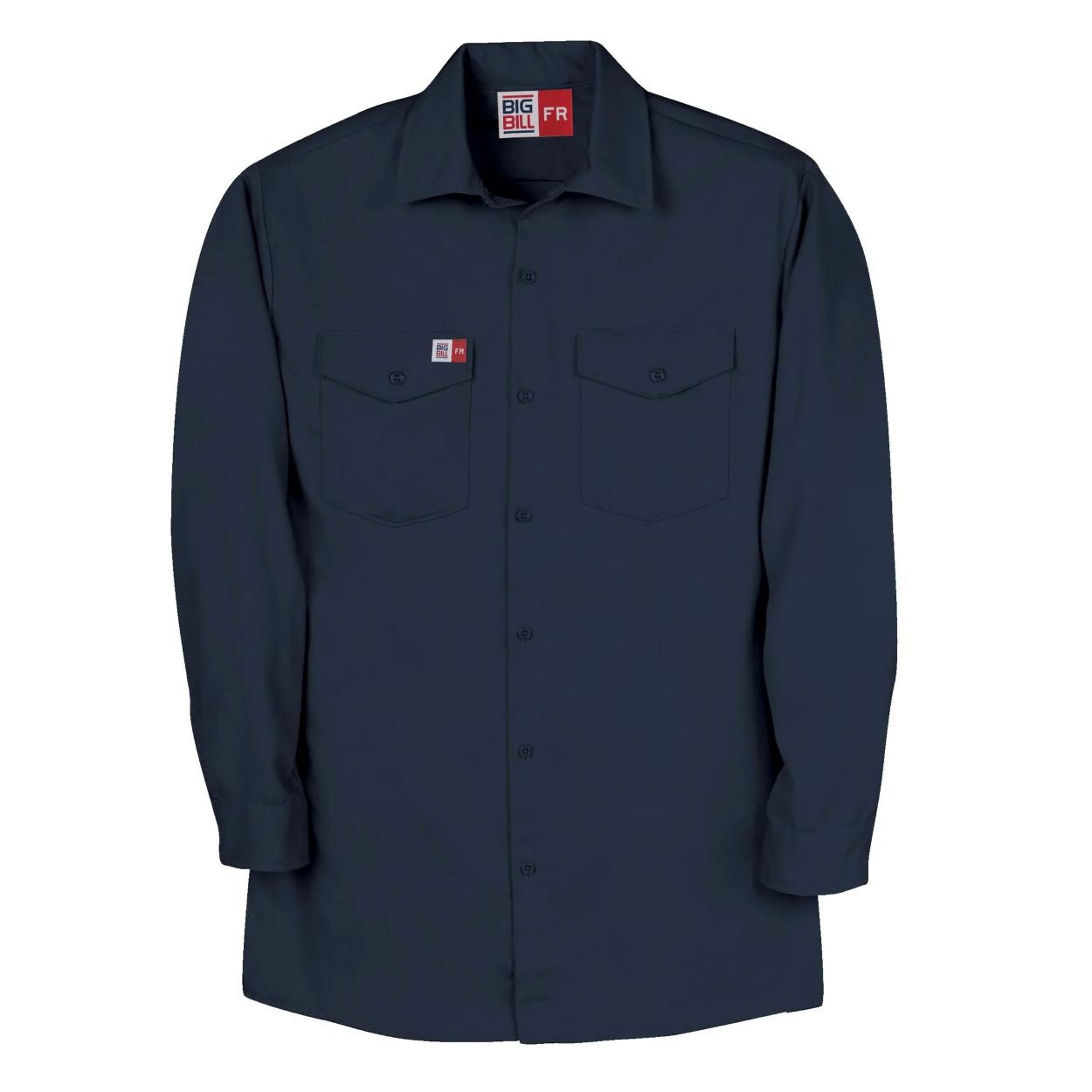 Navy work shirt on a white background