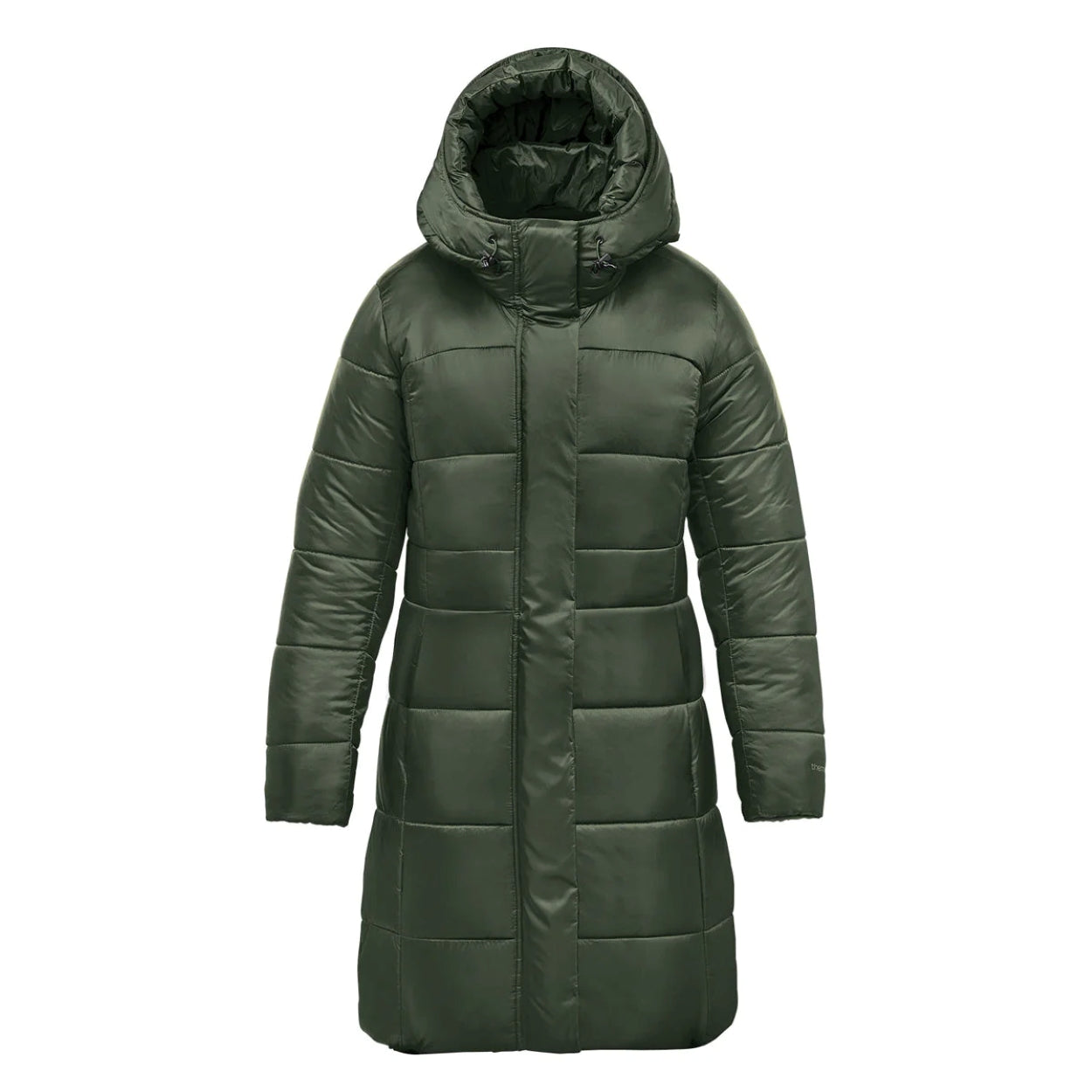 Cypress parka with hood on a white background