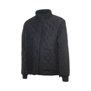 Black refrigeration jacket on a white background