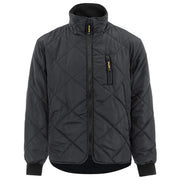 Black refrigeration jacket on a white background