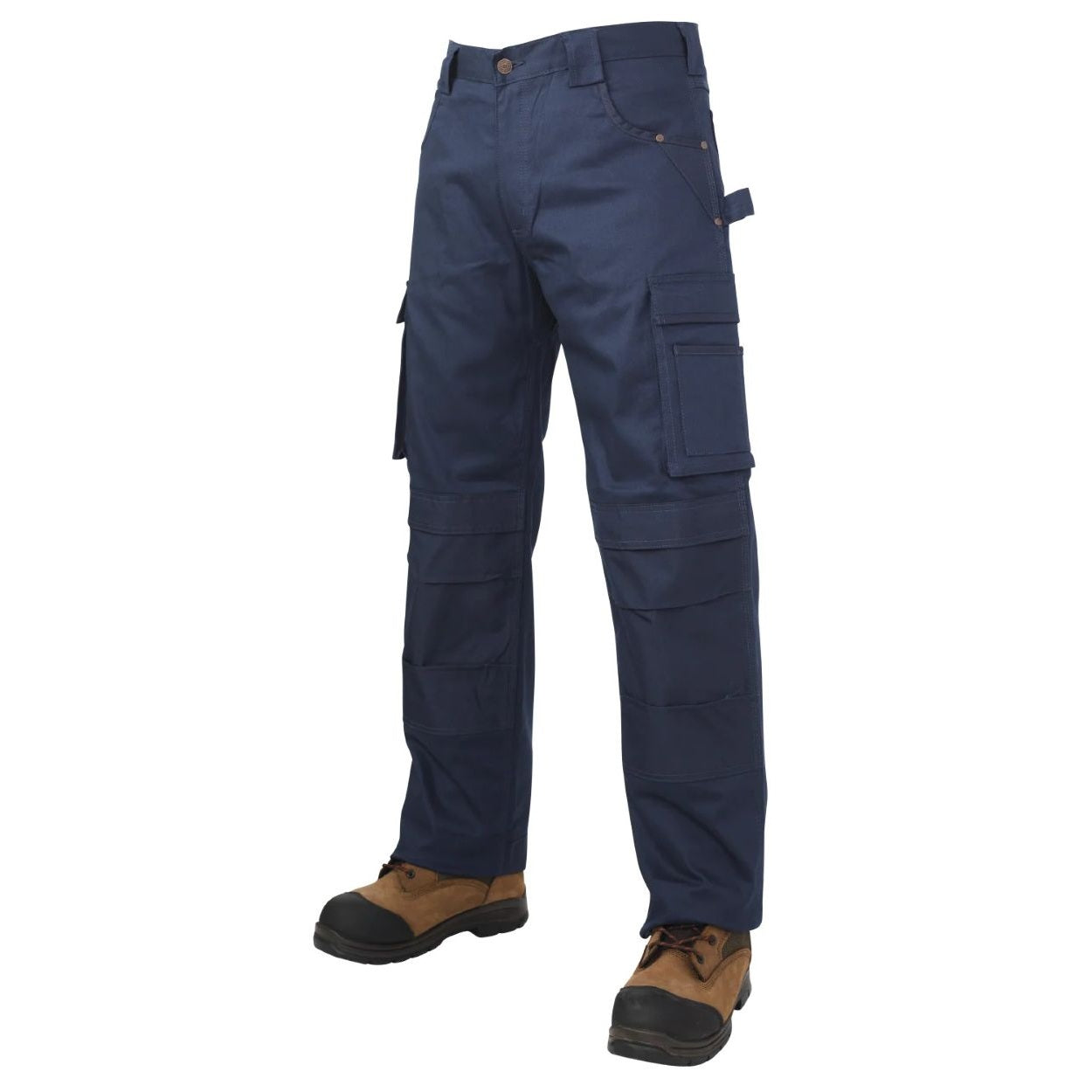 Navy blue pants on a white background