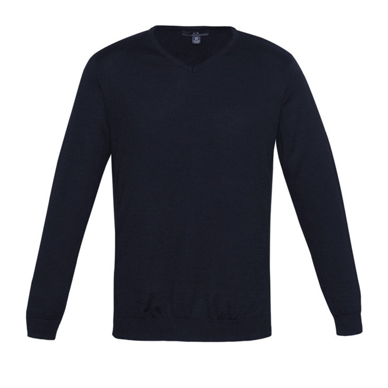 Navy cardigan on a white background