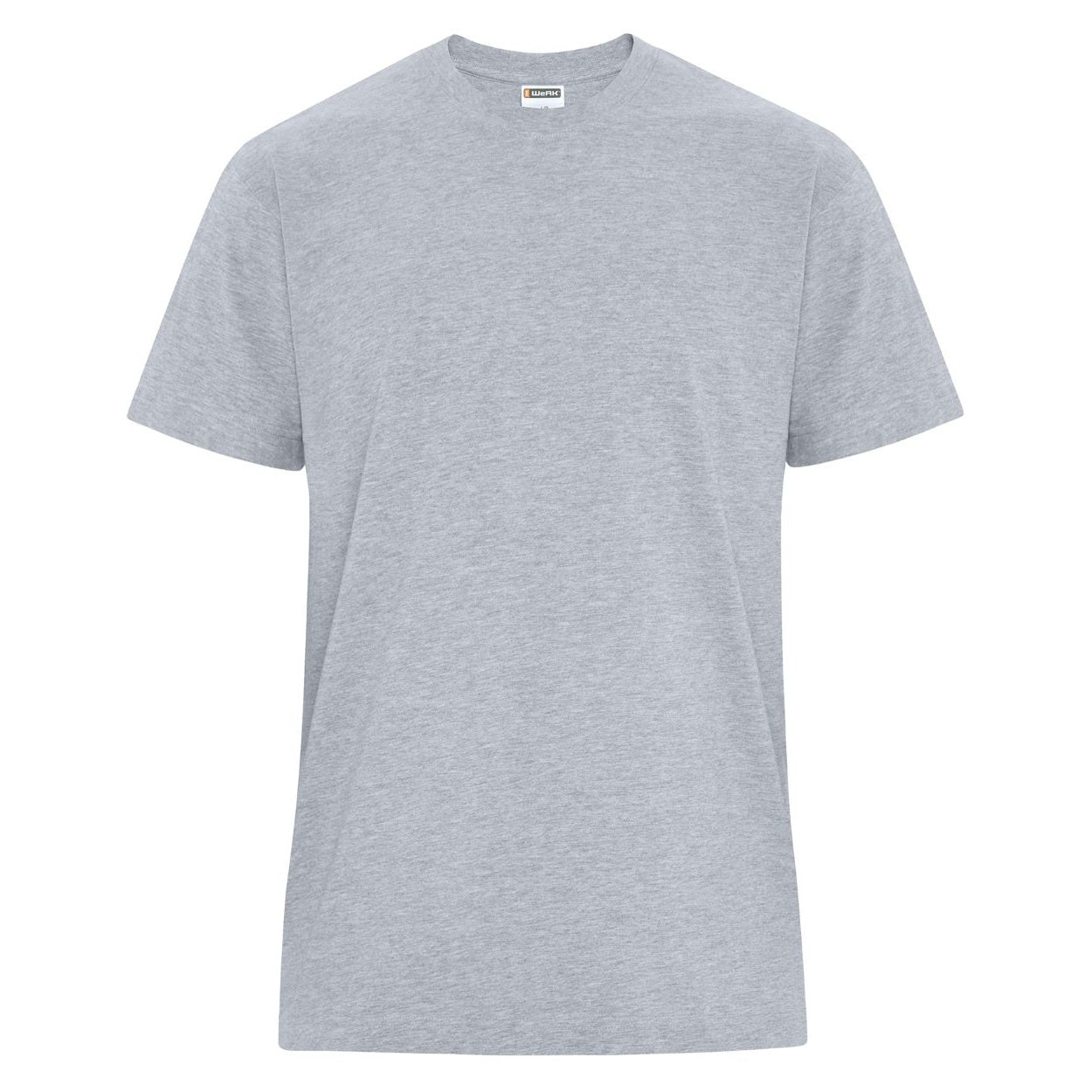 Athletic grey t-shirt on a white background