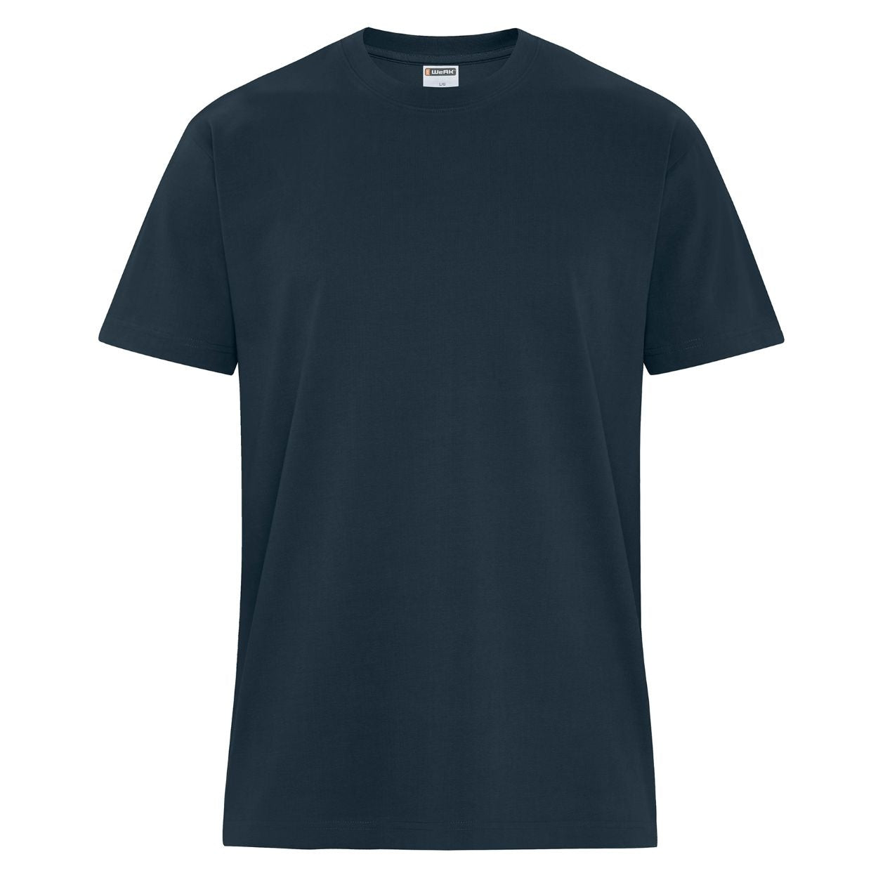 Dark navy t-shirt on a white background