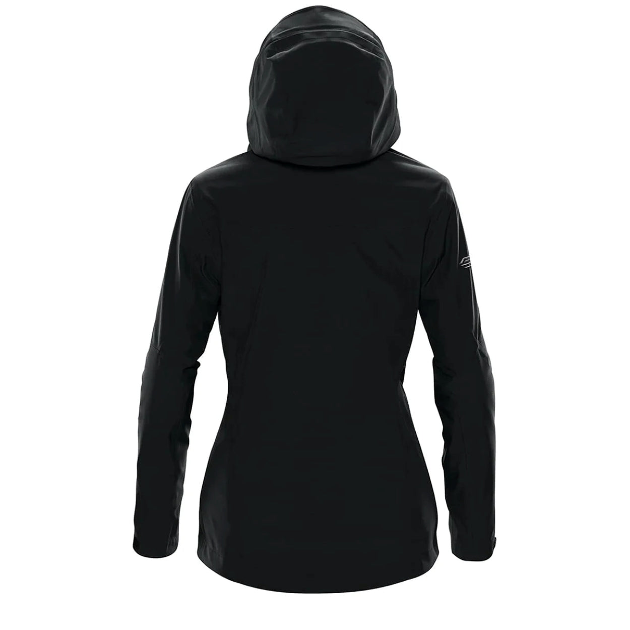 Black/carbon hybrid coat on a white background