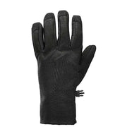 Black winter glove on a white background