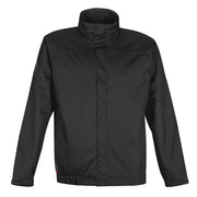 Black hybrid coat on a white background