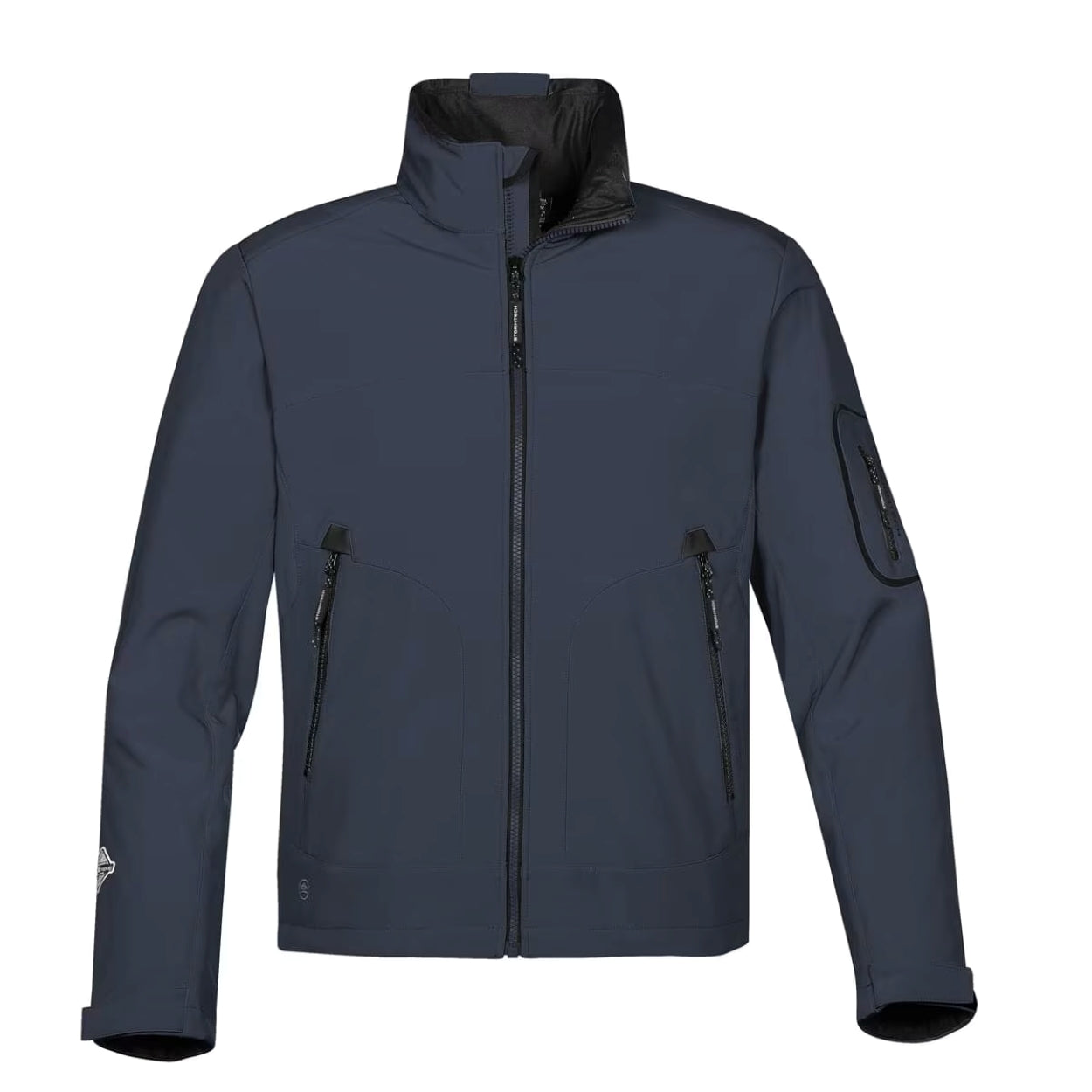 Navy jacket on a white background