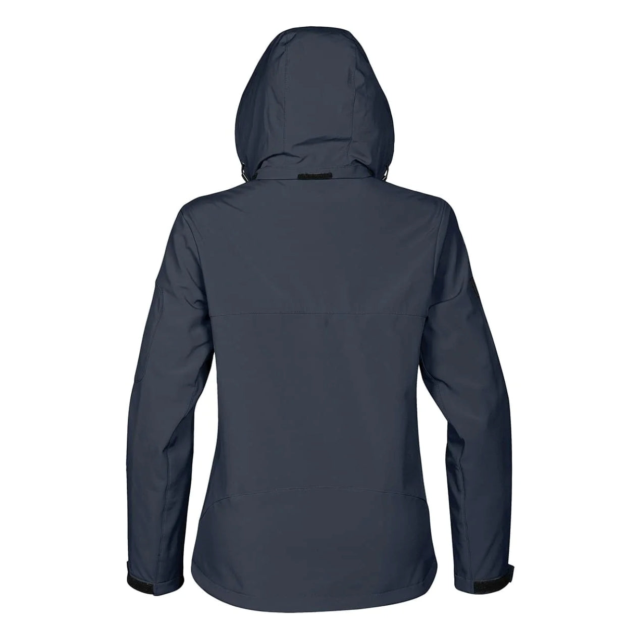 Navy softshell jacket on a white background