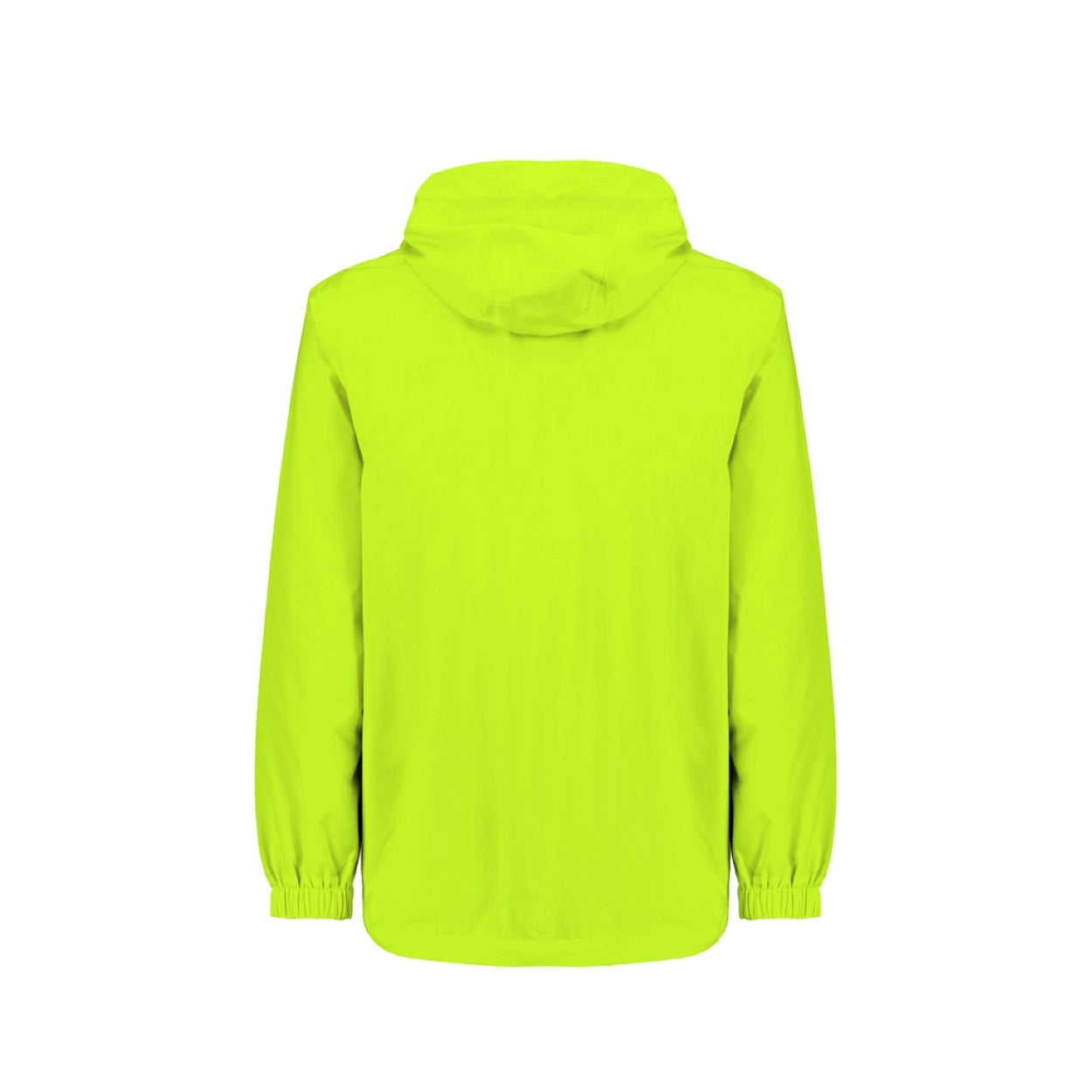 Yellow rain jacket on a white background