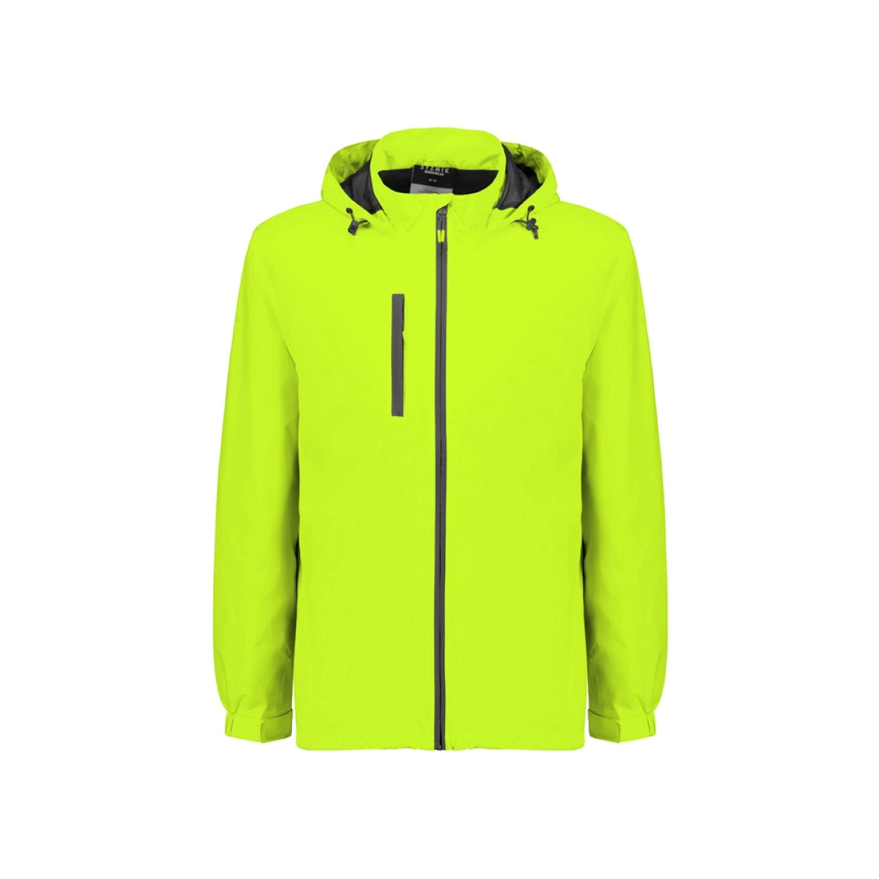 Yellow rain jacket on a white background