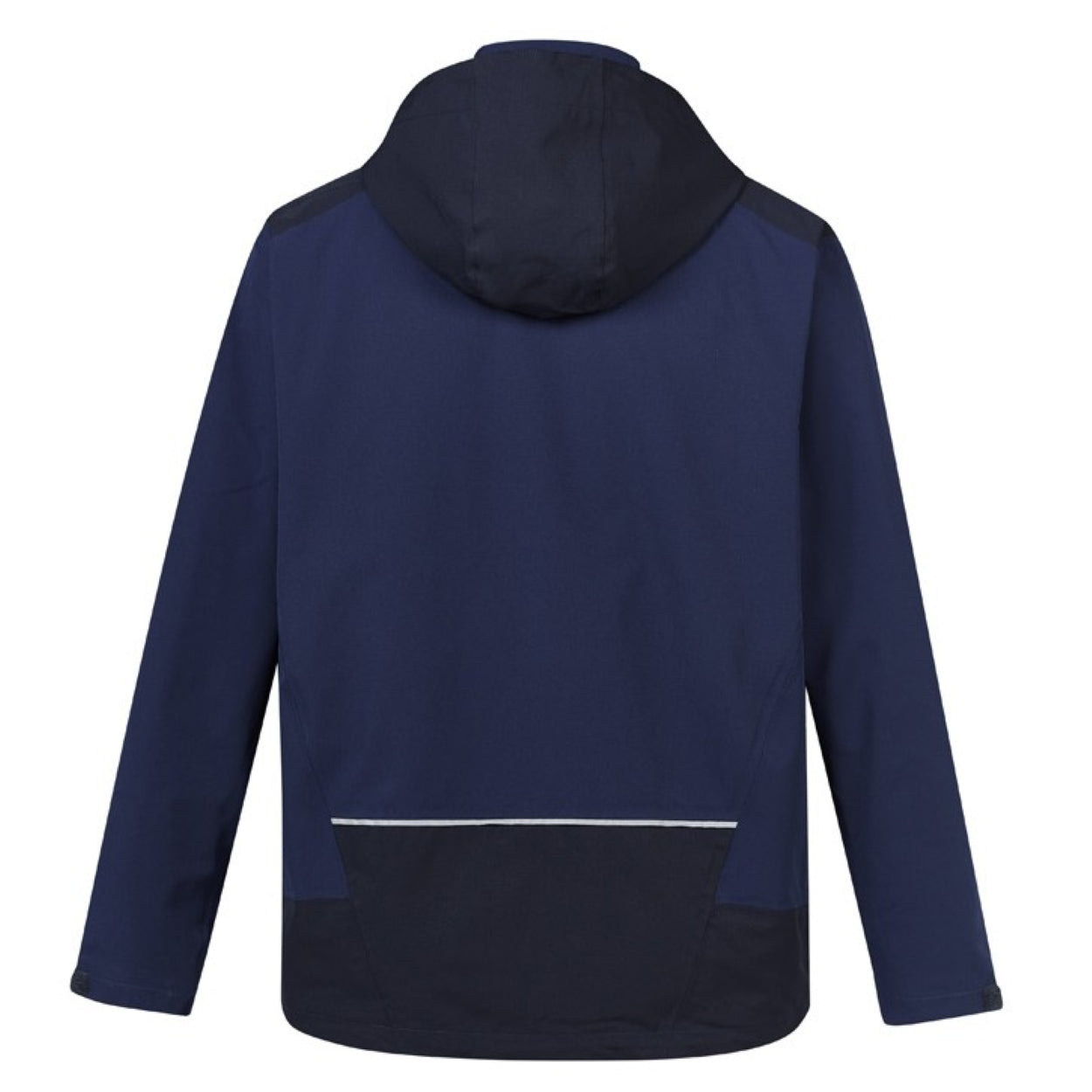 Navy/dark navy windbreaker on a white background